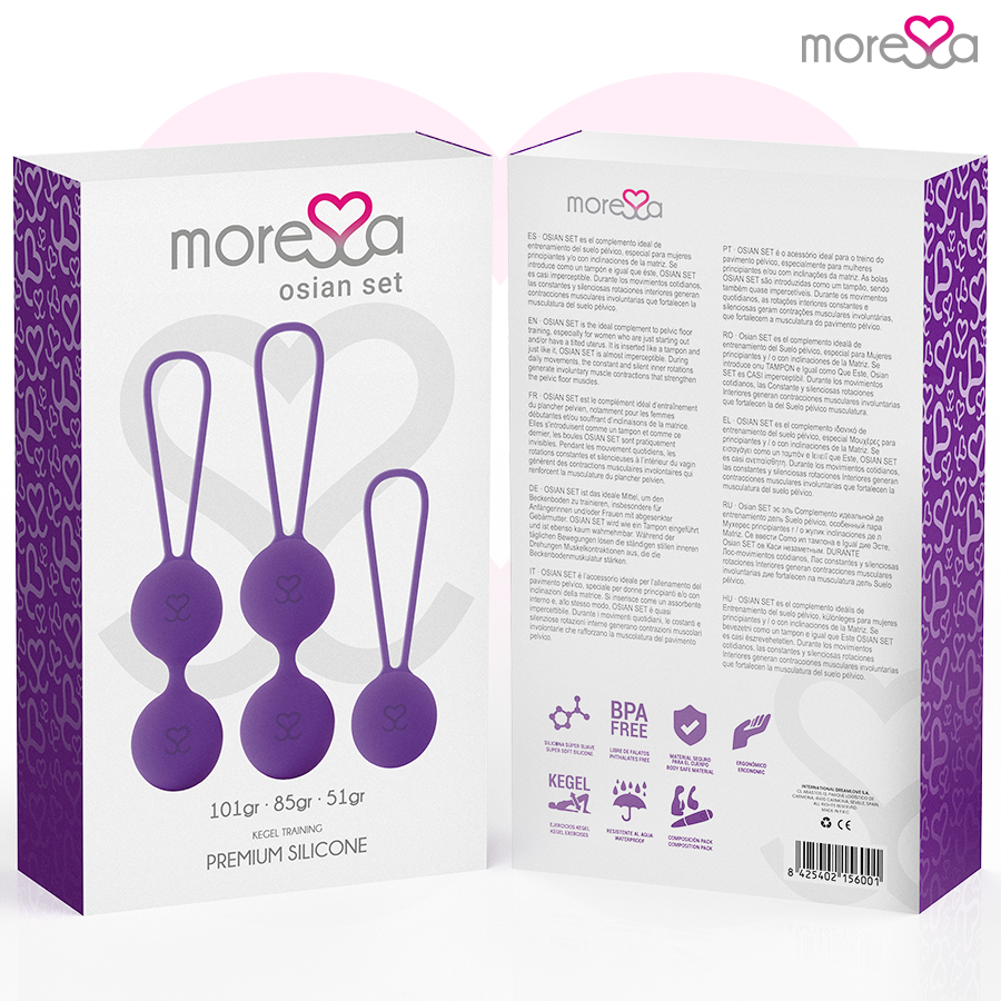 Set de boules de geisha premium silicone lilas — MORESSA