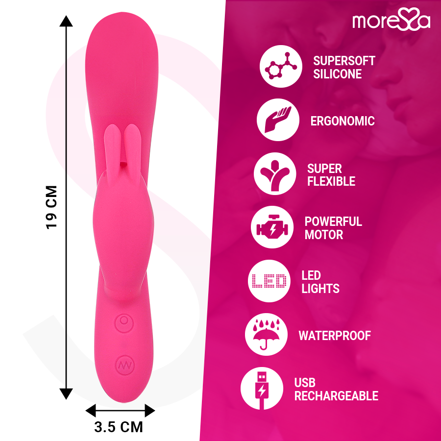 Lapin vibrant rechargeable Telmo en silicone premium — MORESSA