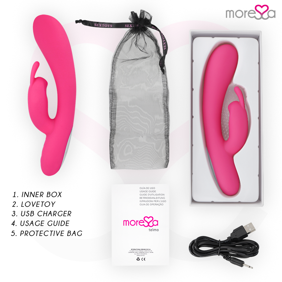 Lapin vibrant rechargeable Telmo en silicone premium — MORESSA