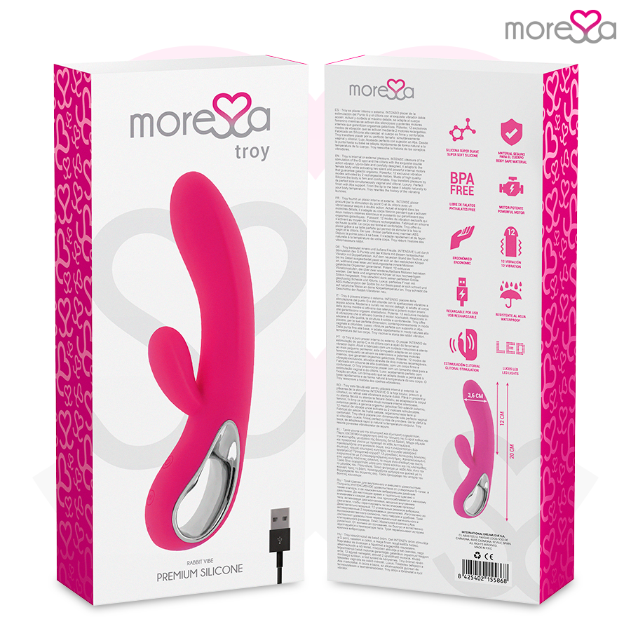 Lapin vibrant rechargeable double stimulation — MORESSA
