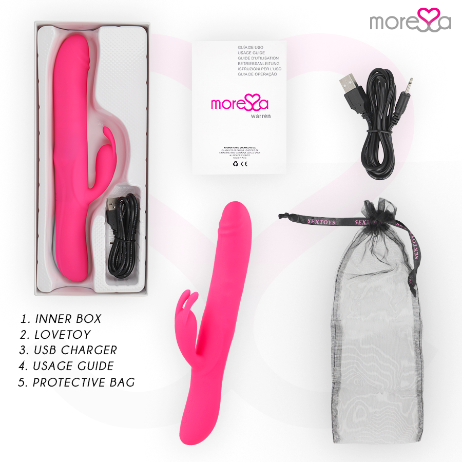 Vibromasseur lapin roulant à double stimulation — MORESSA