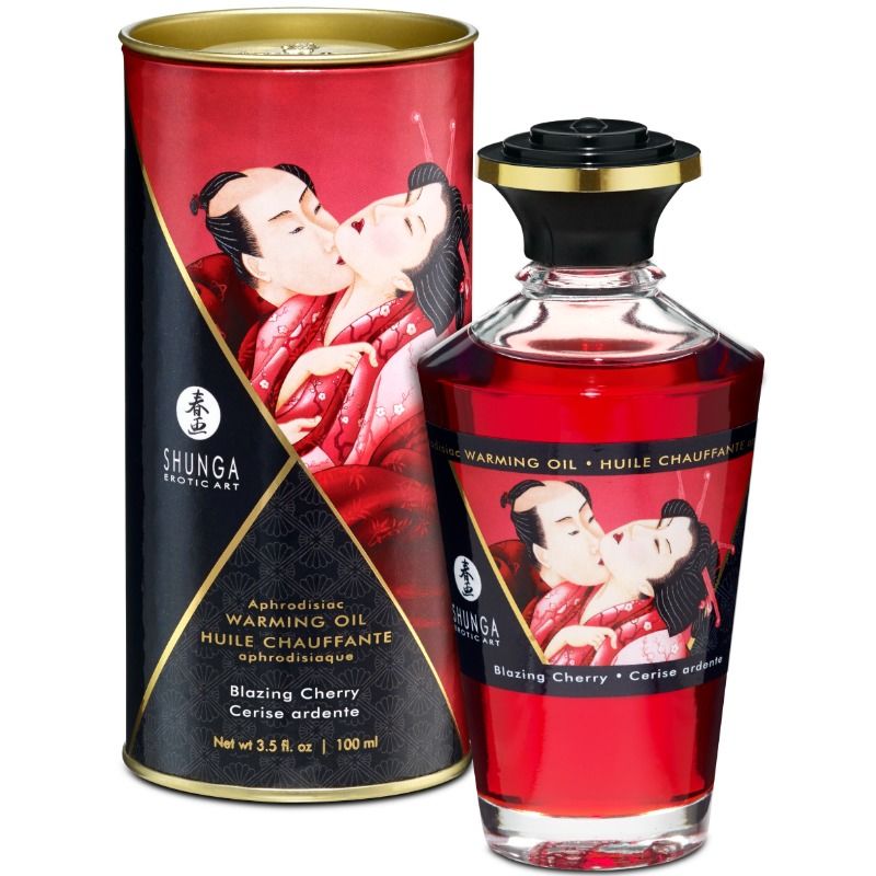 Huile de massage effet chaleur cerise intense — SHUNGA OILS