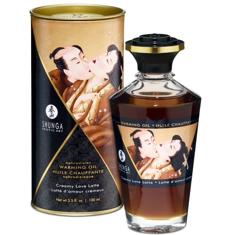 Huile de massage onctueuse à effet chaleur et saveur latte crémeux — SHUNGA OILS