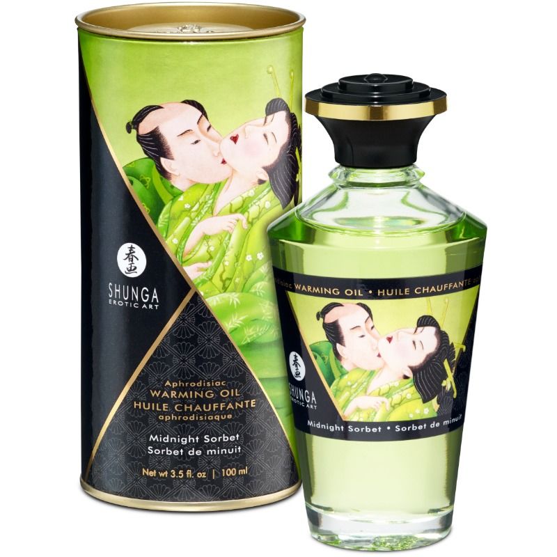 Huile de massage à effet chaleur saveur sorbet de minuit — SHUNGA OILS