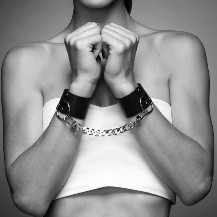 Manchettes larges noires réversibles — BIJOUX MAZE