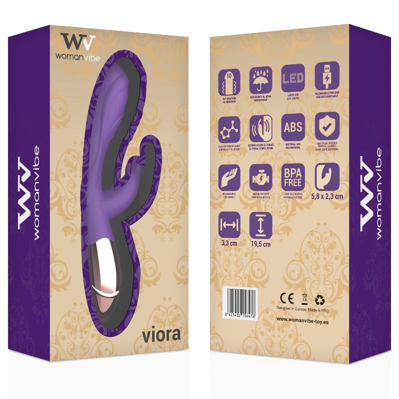 Rabbit-Vibrator Viora aufladbar aus Silikon — WOMANVIBE
