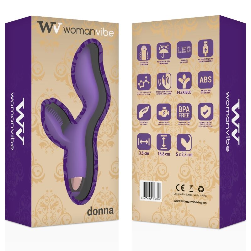 Vibrateur double stimulation rechargeable — WOMANVIBE