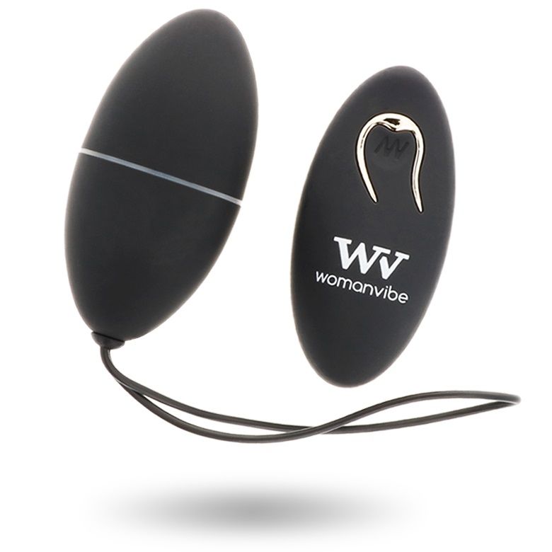 Oeuf vibrant télécommandé Alsan en silicone noir — WOMANVIBE