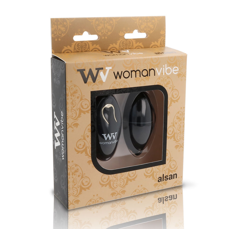 Oeuf vibrant télécommandé Alsan en silicone noir — WOMANVIBE