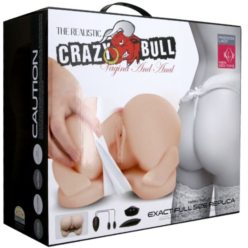 Fessier réaliste double canal en position du chien — CRAZY BULL