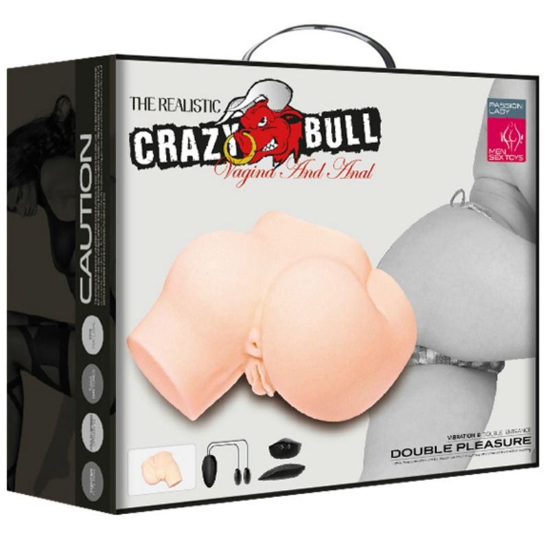 Fessier réaliste vibrant avec vagin et anus — Crazy Bull
