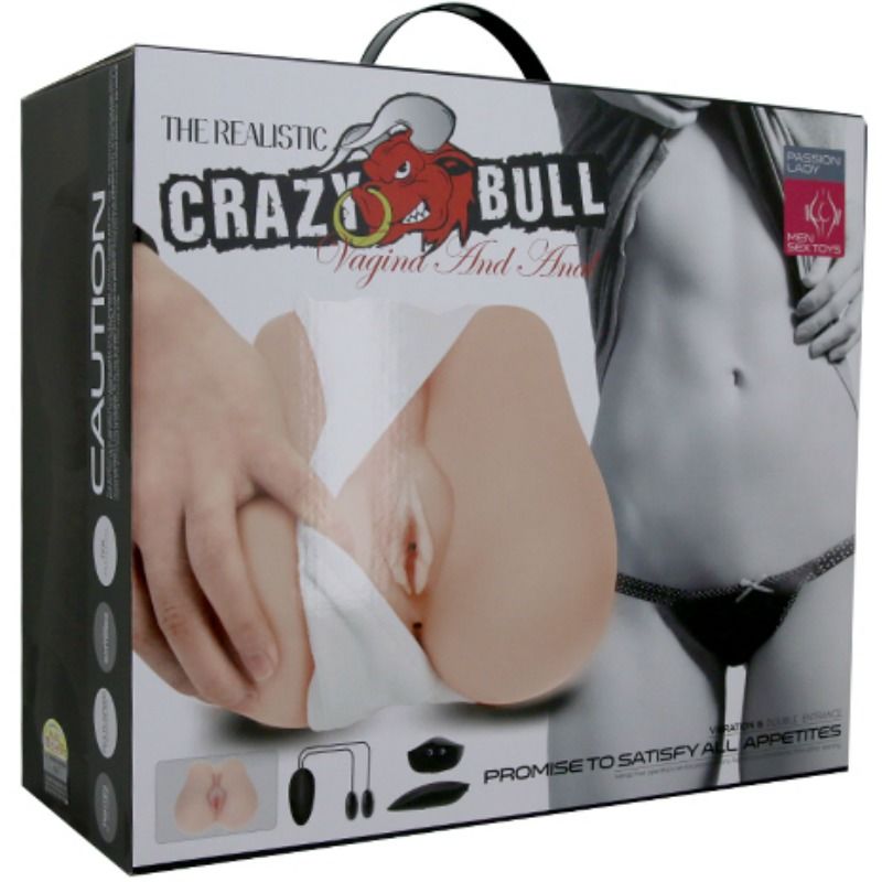 Buste réaliste vibrant double orifice — CRAZY BULL