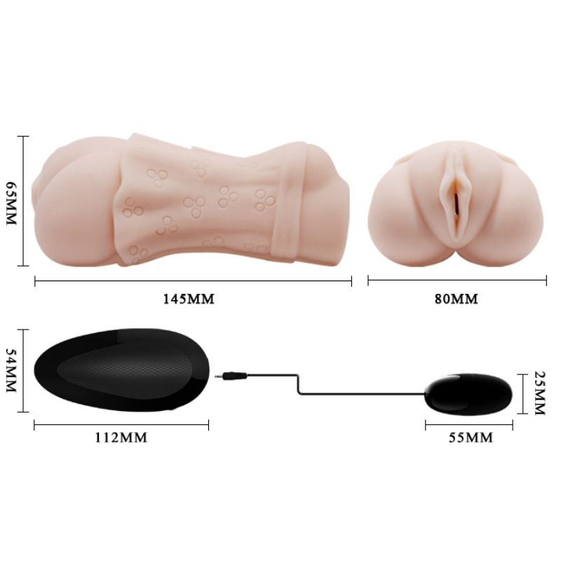 Masturbatore vaginale in pelle d'acqua vibrante — CRAZY BULL