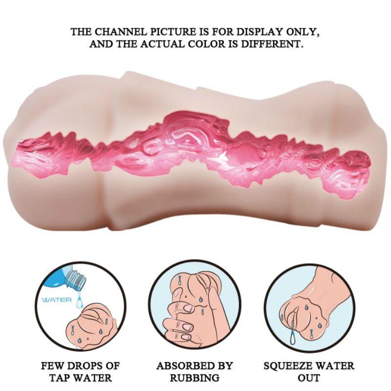 Masturbatore vaginale in pelle d'acqua vibrante — CRAZY BULL
