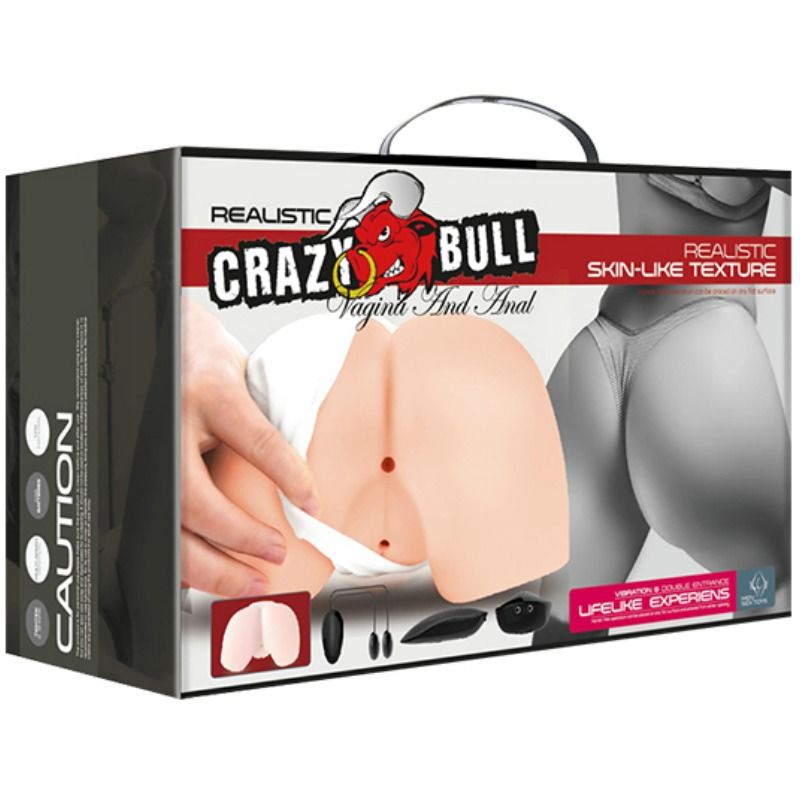 Buste réaliste vagin et anus avec vibrations intégrées — CRAZY BULL
