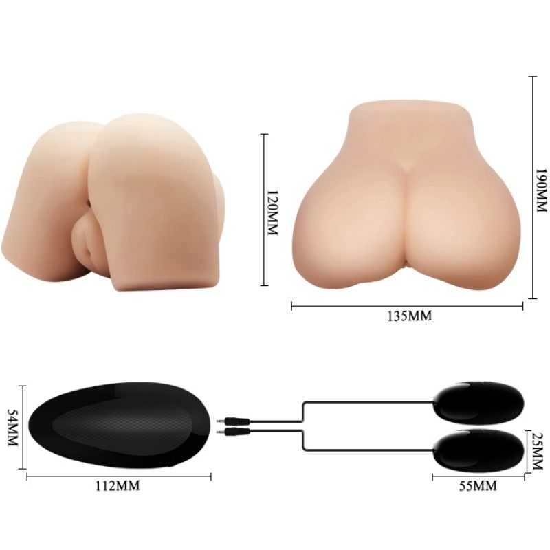 Buste réaliste vagin et anus avec vibrations intégrées — CRAZY BULL