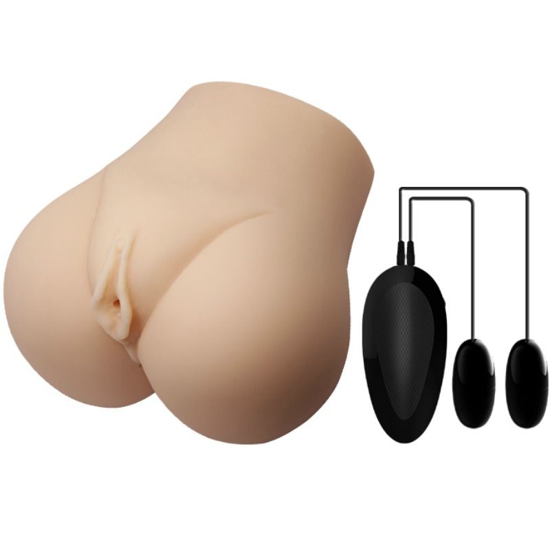 Buste réaliste double orifice avec vibrations intégrées — CRAZY BULL