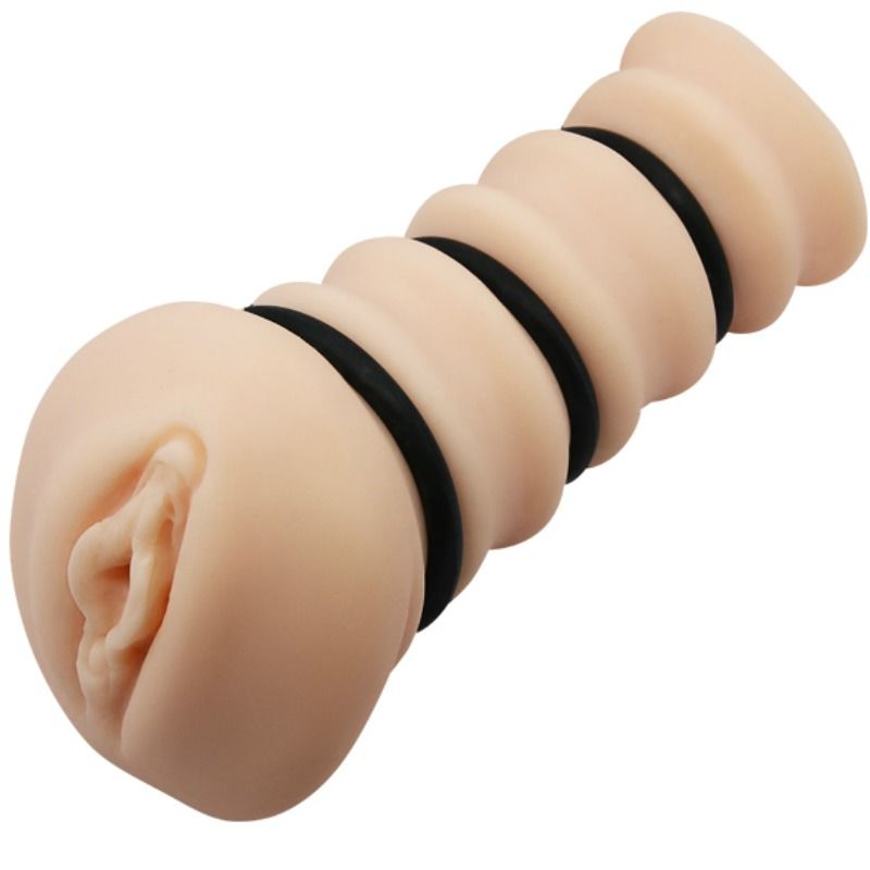 Masturbateur réaliste à texture vaginale avec anneaux ajustables — CRAZY BULL