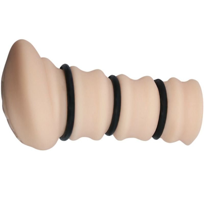 Masturbateur réaliste à texture vaginale avec anneaux ajustables — CRAZY BULL