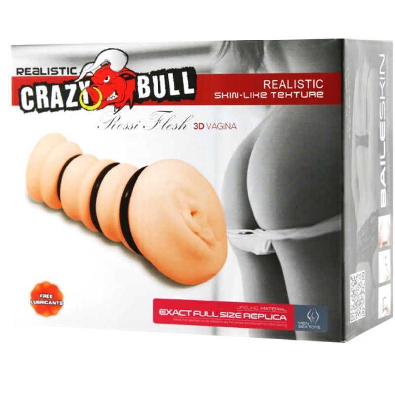 Masturbateur réaliste à texture vaginale avec anneaux ajustables — CRAZY BULL