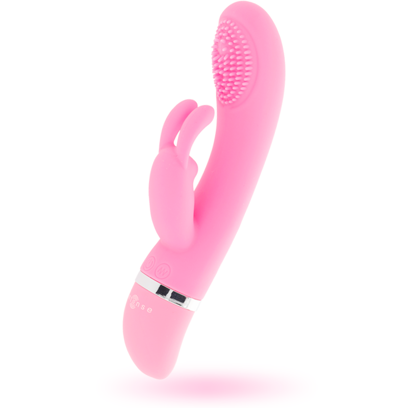 Vibrateur oscillant lapin Susy en silicone rose — INTENSE HIGH TECH