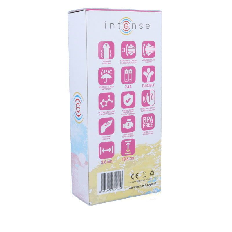 Vibrateur oscillant lapin Susy en silicone rose — INTENSE HIGH TECH
