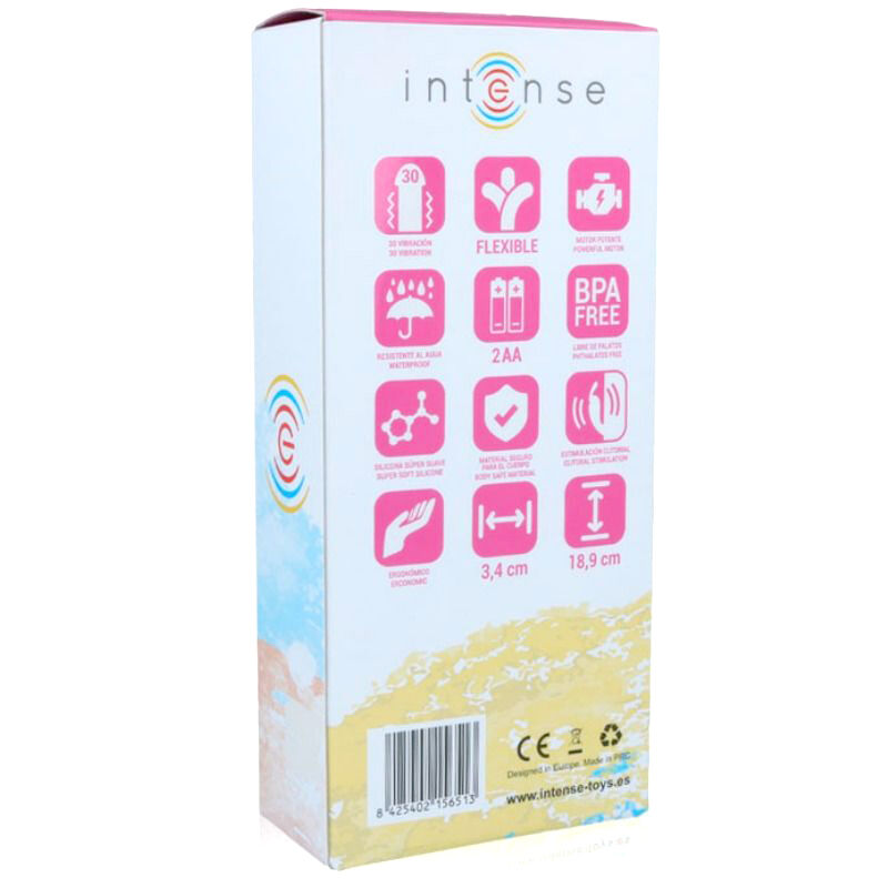 Vibromasseur luxueux en silicone rose Hilari — INTENSE HIGH TECH