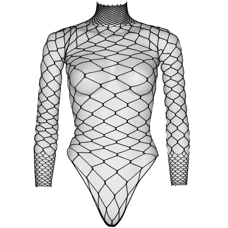 Teddy résille col roulé manches longues — LEG AVENUE BODYSTOCKINGS