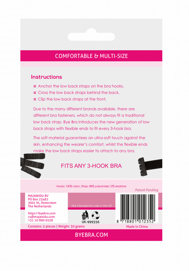 Bretelles dos nu ajustables (lot noir & blanc) — BYE BRA - ACCESSORIES
