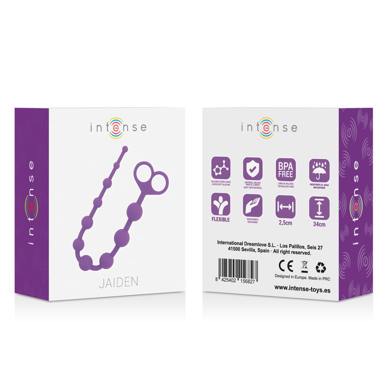 Billes anal progressives Jaiden en silicone lilas — Intense Anal Toys