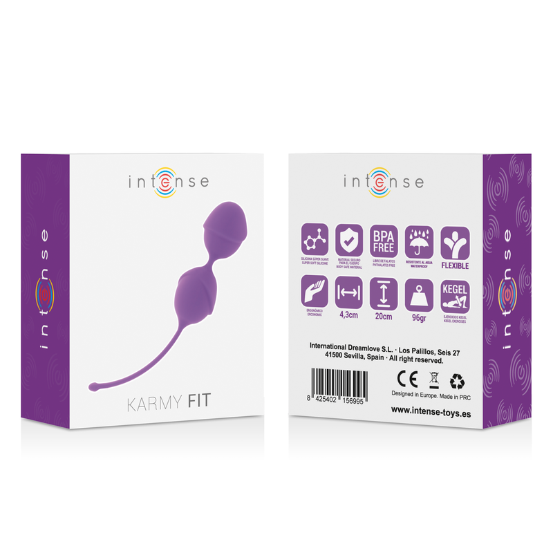 Boules de Geisha rééducatrices en silicone lilas — INTENSE HEALTH KEGEL