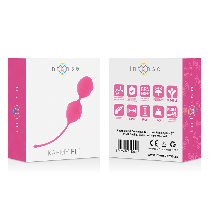 Boules de geisha vibrant silicone fuchsia — INTENSE HEALTH KEGEL