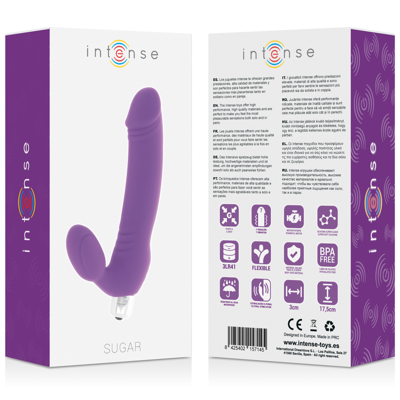 Sucré sept vitesses silicone lilas — INTENSE HIGH TECH