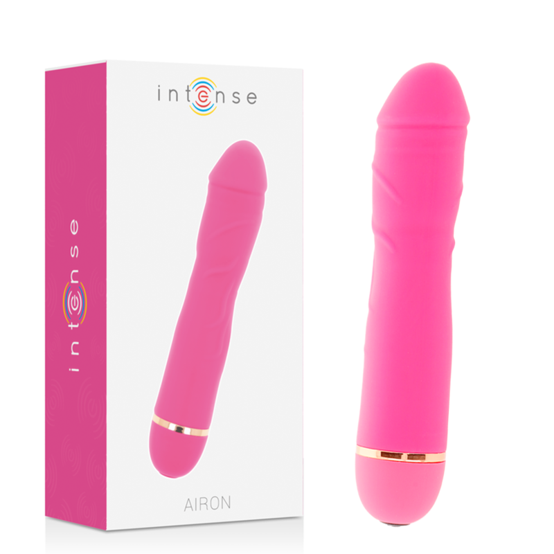 Vibromasseur Airon 20 vitesses en silicone rose — INTENSE HIGH TECH