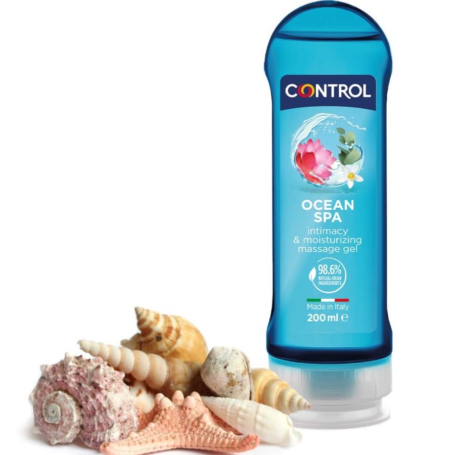 Gel massage et plaisir 2-en-1, parfum mer Méditerranée — CONTROL LUBES