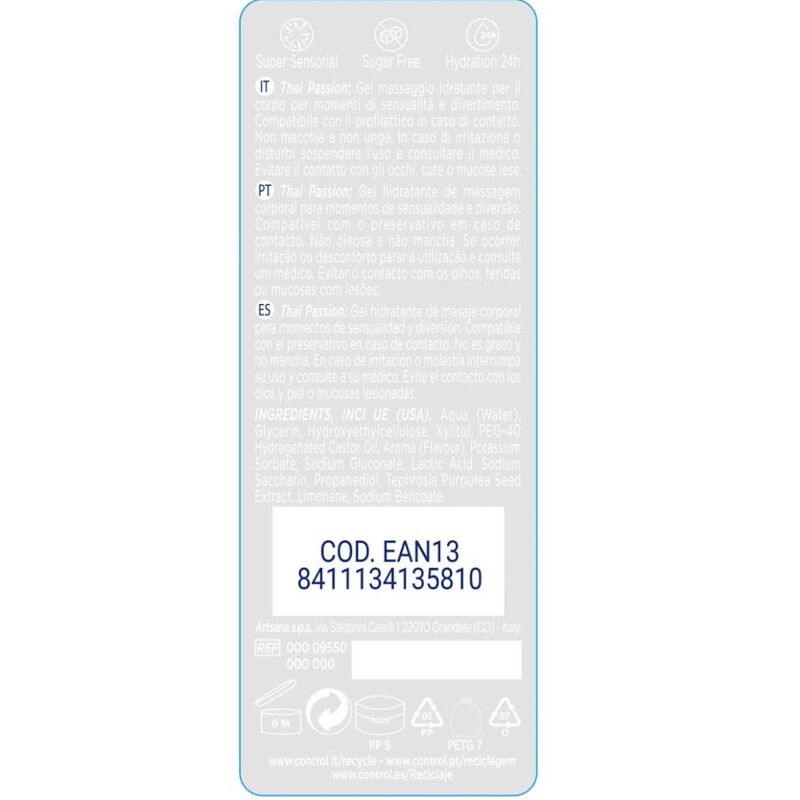 Gel massage et plaisir 2-en-1 Thai Passion 200 ml — CONTROL LUBES