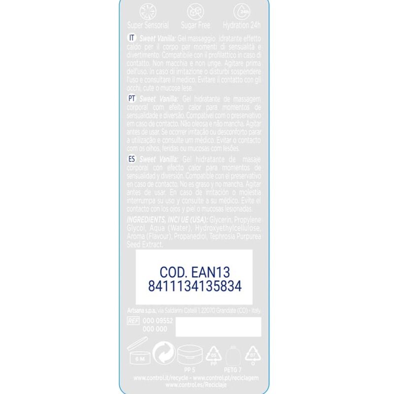 Gel massage et plaisir 2-en-1 Douceur de Madagascar — CONTROL LUBES