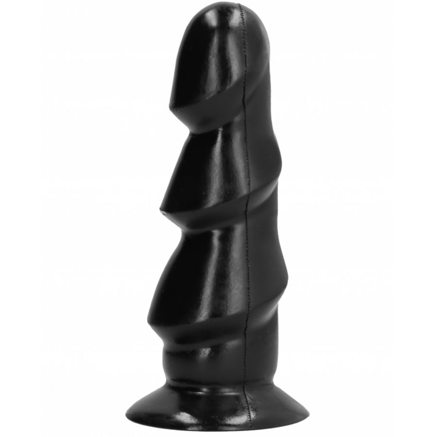Godemichet texturé à triple vague 17 cm — ALL BLACK
