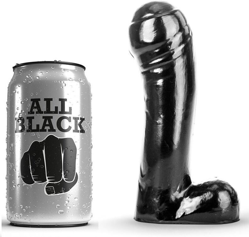 Gode noir lisse 15 cm — ALL BLACK