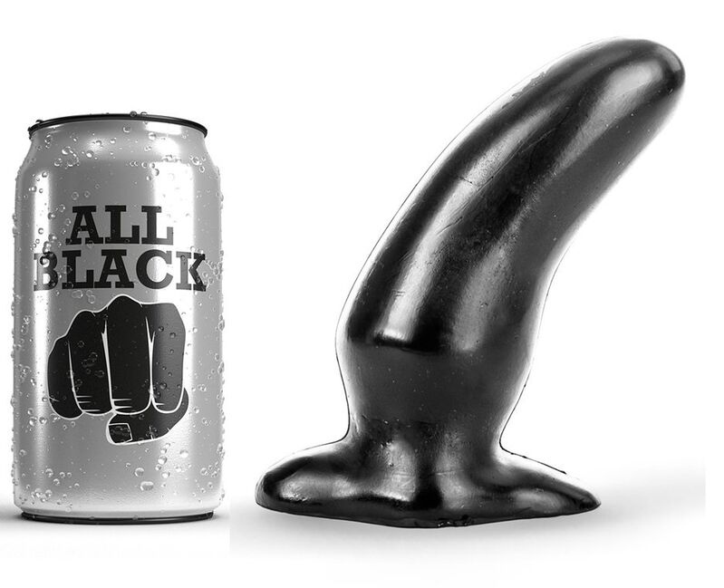 Plug anal incurvé 13 cm — ALL BLACK