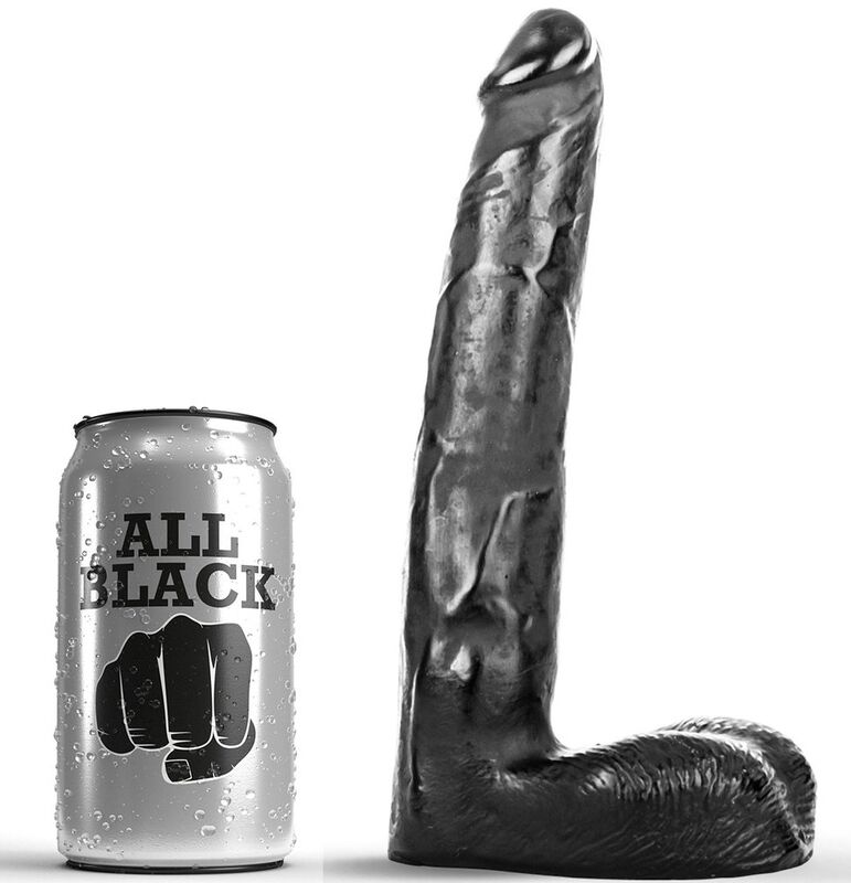 Dildo réaliste texturé 21 cm — ALL BLACK