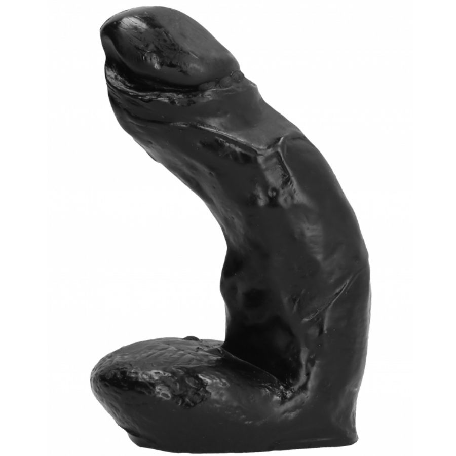 Gode réaliste noir 15 cm avec testicules — ALL BLACK