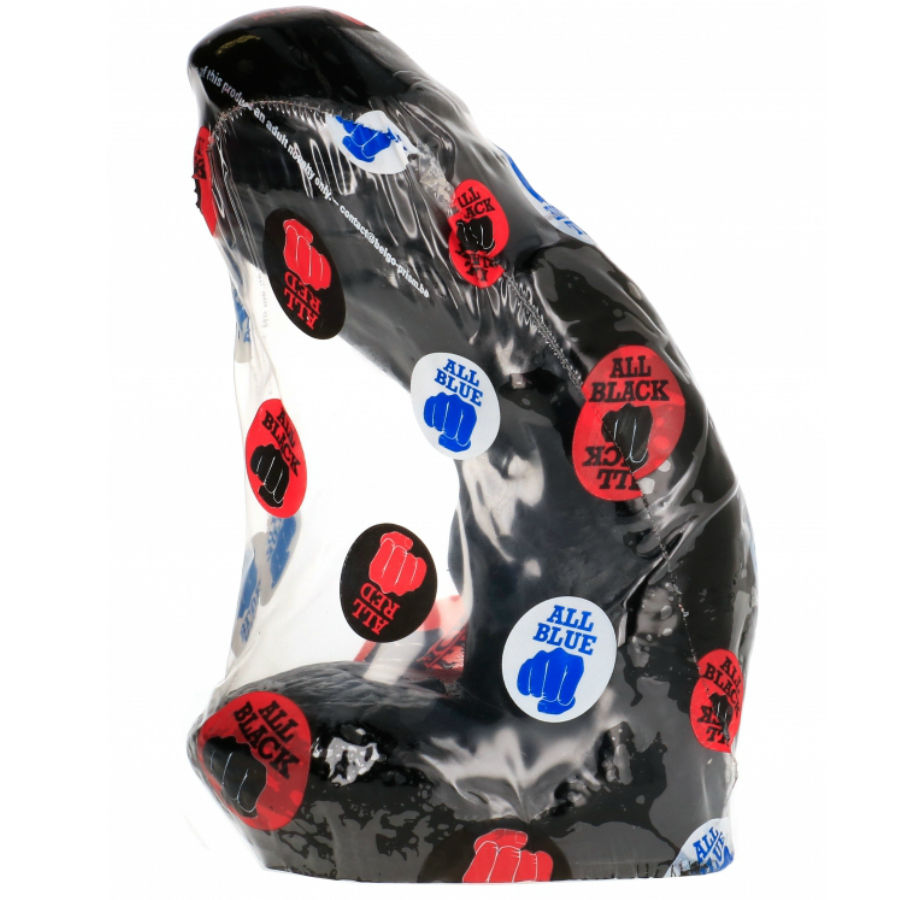 Gode réaliste noir 15 cm avec testicules — ALL BLACK