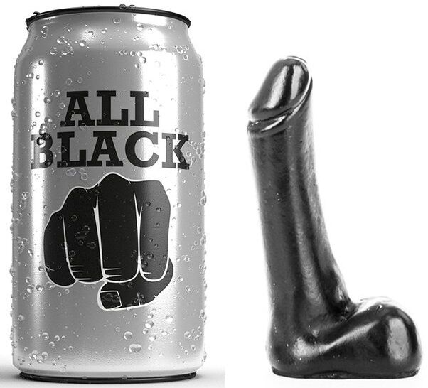 Gode noir compact 9 cm — ALL BLACK