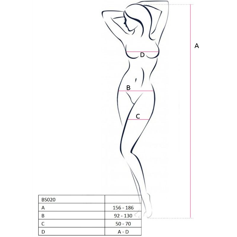 Body en résille noir ouvert avec broderie — PASSION WOMAN BODYSTOCKINGS