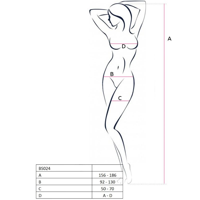 Body en résille blanc avec ouverture et broderie — PASSION WOMAN BODYSTOCKINGS