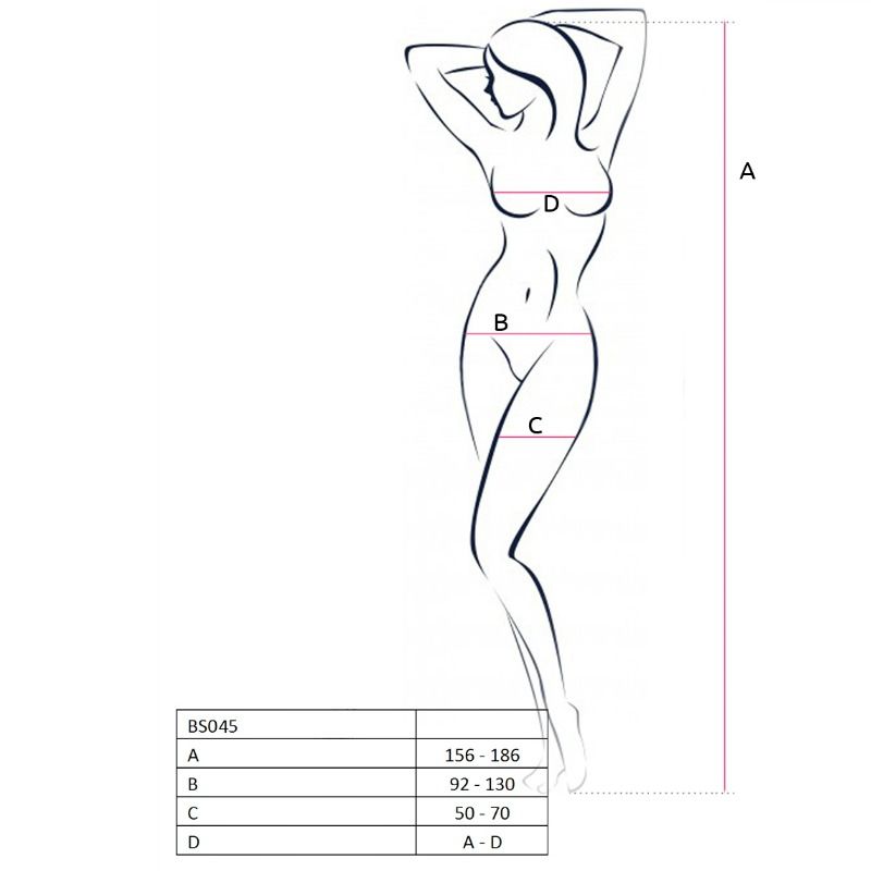 Body en résille noir avec ouverture entrejambe et broderie — PASSION WOMAN