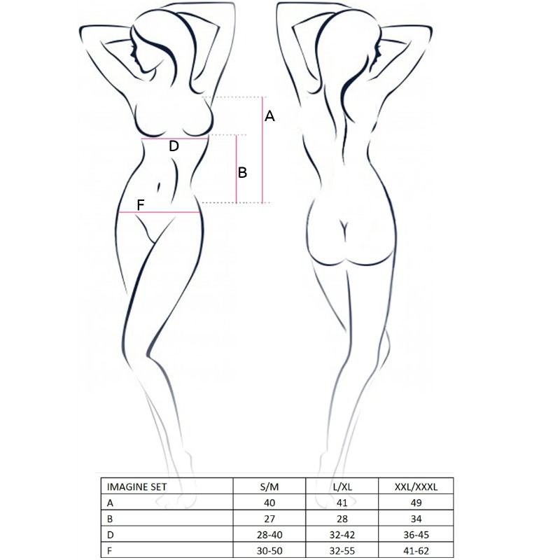 Ensemble de lingerie transparent noir Imagine — PASSION WOMAN SETS