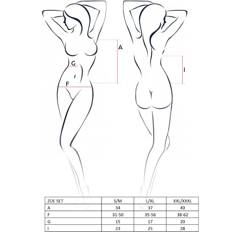 Ensemble de lingerie Zoe femme taille L/XL — PASSION WOMAN SETS