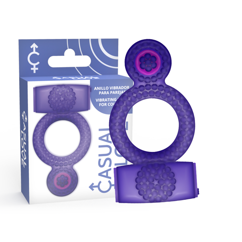 Bague vibrante double plaisir lilas — CASUAL LOVE